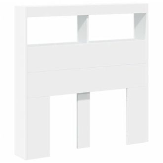 vidaXL Headboard Cabinet with led White 100x17x102 cm Vidaxl