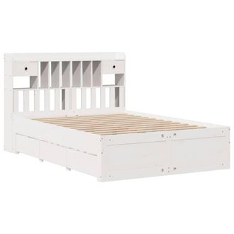 Berkfield Home Decorative Bookcase Bed without Mattress White 140x200 cm Solid W