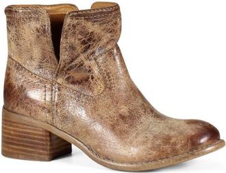 Diba WALNUT GROVE Distressed Leather Pull-On Western Bootie in Tan at Nordstrom, Size 6.5