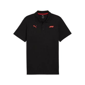 Puma Poloshirt PUMA F1 ESS LOGO POLO 180G, Herren, Gr. XL, puma schwarz, Jersey, Obermaterial: 100% Baumwolle, unifarben, regular fit normal, Shirts Polosh