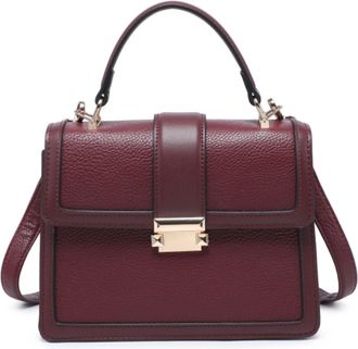 Generic Womens Top Handle Grab Bag with Push Lock Closure - Structured Crossbody Shoulder Handbag with Adjustable Strap & Dual Compartments (21 x 9 x 16 cm) (