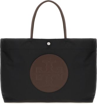 Tory Burch Ella Twist Tote - Dames - Shoppers - Zwart - ONE Size - Leer - Tassen
