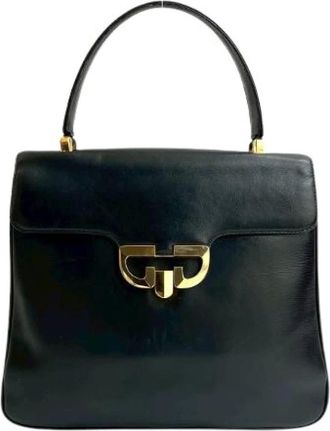 Gucci Pre-owned Handbags, female, Black, Size: ONE SIZE Pre-owned Leather Handbag
