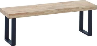 Home Heavenly Banco asiento 120 cm en roble y patas metal negro