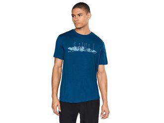 Icebreaker Merino 150 Tech Lite Short Sleeve T-Shirts The Peaks Mens Clothing Atlantis : XL, Wool