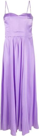 Forte_Forte A-line silk-blend dress - women - Spandex/Elastane/Silk - II - Purple