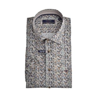 Hatico Casual overhemd met korte mouwen - Heren - Overhemden - Veelkleurig - Maat: XL
