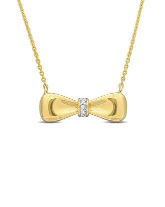 Rina Limor 10K 0.02 Ct. Tw. Diamond Statement Necklace