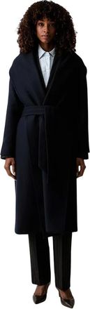 Twinset Abrigo con cintur&oacute;n - Coats - Mujer - Azul - XL