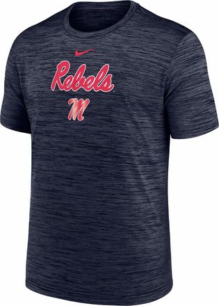 Nike Ole Miss Rebels Nike Mens Velocity Dri-FIT T-Shirt in Blue | IF5991-419