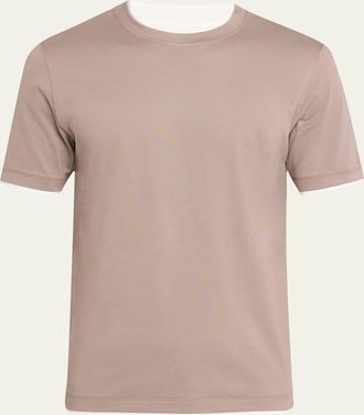 【送料&関税込】Brunello Cucinelli Grey Cotton T-shirt Brunello Cucinelli Cotton/Linen T-Shirt Light Grey at