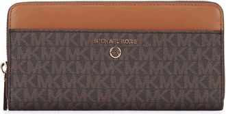 Michael Kors Bedrukte canvas portemonnee - Dames - Portefeuilles - Bruin - ONE Size - Accessoires