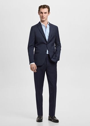 Mango Camicia completo slim-fit stampa righe celeste - Uomo - XXL - MANGO MAN