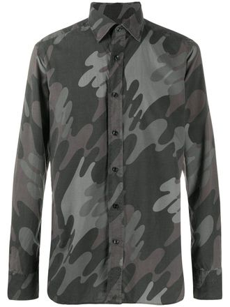 Tom Ford Overhemd met print - Grijs