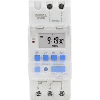 OEM Temporizador Semanal De 12 V Cc Y 16 A Con Pantalla Lcd Y Funci&oacute;n De Cuenta Atr&aacute;s. Bater&iacute;a Extra&iacute;ble