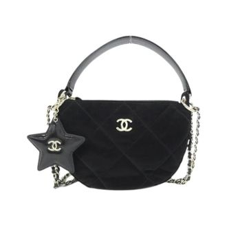 Chanel Pre-owned Vintage Schoudertas - Dames - Pre-owned - Zwart - Maat: ONE Size Nylon