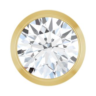 Diamond2Deal 14k Yellow Gold 1/2 CT Lab-Grown Diamond Chain Slide Pendant