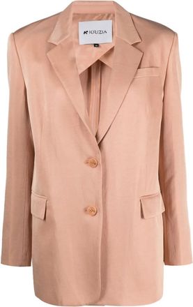 Krizia Blazer met enkele rij knopen - Beige