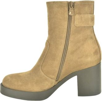 Nero Giardini Botje DZ +DH - Dames - Laarzen met Hak - Bruin - 39 EU - Su&egrave;de - Schoenen
