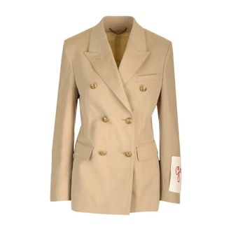 Golden Goose Blazers, female, Beige, Size: XS Double-breasted Blazer