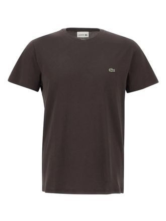 Lacoste logo-embroidered T-shirt - men - Pima Cotton - 2 - Brown