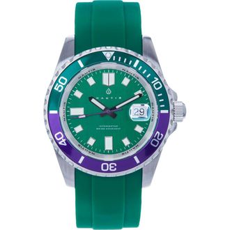 Nautis Interceptor Box Set with Interchangable Bands and Date Display in Green at Nordstrom