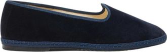 Scarosso Midnight Velvet Friulane Slippers - Heren - Loafers - Blauw - 40 EU - Katoen - Schoenen