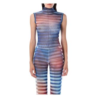 Jean Paul Gaultier Mujer, Camisetas, Azul, Talla: M