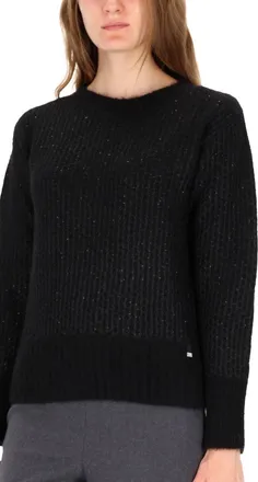 Herno Metallic Sequin Jersey Sweater - Black