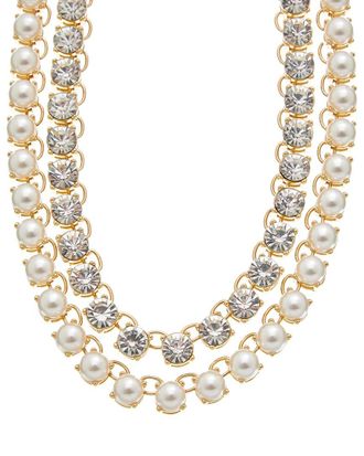 Kenneth Jay Lane Plated Multi Row Necklace
