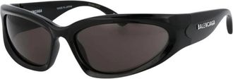Balenciaga Klassieke Stijl Blauwe Zonnebril - Heren - Zonnebrillen - Zwart - 65 MM - Accessoires