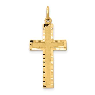 Diamond2Deal 10k Yellow Gold Cross Charm
