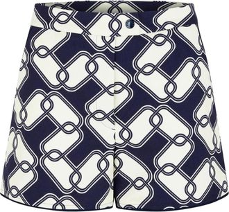 Moncler Korte Broeken, Dames, Veelkleurig, S, Katoen, Shorts met abstracte print