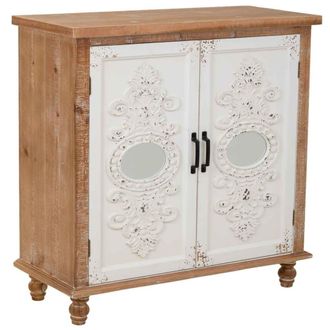 Wanderlust Deco Recibidor de madera multicolor con 2 puertas 80x35x80h cm
