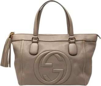 Gucci Pre-owned Tote Bags, female, Brown, Size: ONE SIZE Pre-owned Soho Working Tote