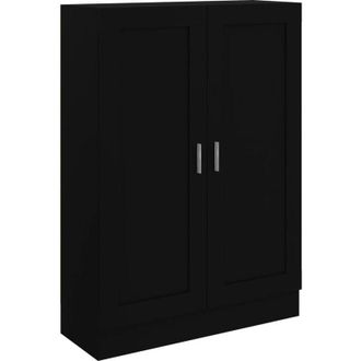 vidaXL Armario De Libros Madera Contrachapada Negro 82,5x30,5x115 Cm Vidaxl