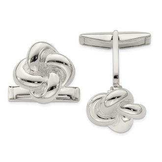 Diamond2Deal Sterling Silver LoveKnot Cufflinks
