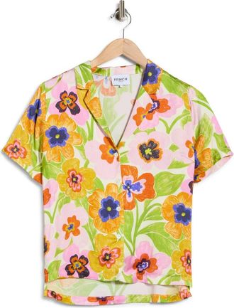 FRNCH Chelly Woven Shirt in Spicy Garden Creme at Nordstrom Rack, Size X-Small