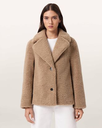 AllSaints Eddie Faux Teddy Jacket