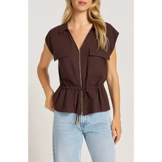 Matty M Marani Utility Top in Chocolate at Nordstrom, Size X-Large