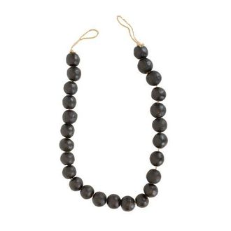 Foreside Home And Garden Bead Garland Black Terracotta & Jute at Nordstrom
