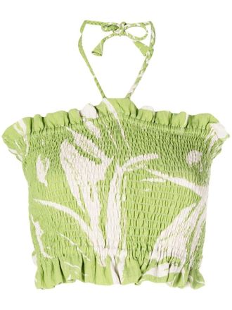 Bambah Top Linden crop - Verde