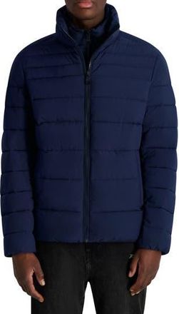 Karl Lagerfeld Quilted Midweight Puffer Jacket in Navy at Nordstrom Rack, Size Xx-Large