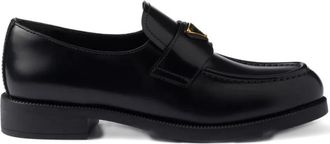Prada Brushed Leather Loafers Shoes