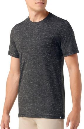 Smartwool Merino Wool Blend Pocket T-Shirt in Black Heather at Nordstrom, Size Xx-Large