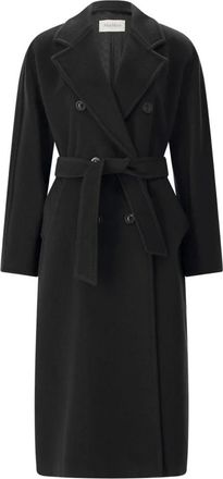Max Mara 101801 Icon Coat - Dames - Jas met riem - Zwart - M - Wol - Jassen