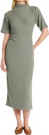 Nation Ltd Rebecca Mock Neck Dress In Castor Grey