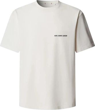 Pepe Jeans London Big Carl T-Shirt - Heren - T-shirts - Wit - XL - Katoen - Tops