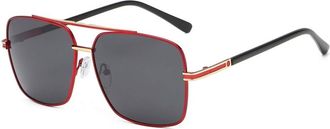 Generic Polarized Sunglasses for Men, Retro Double Beam Skeleton Design, Anti-Glare Eyewear for Driving, Travel, and Fishing