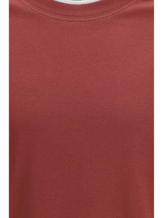 Brunello Cucinelli Mens Cotton T-Shirt Coral-Pearl T-Shirts Coral/pearl And Polos